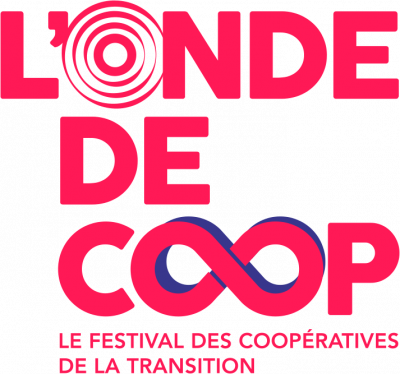 Logo l'Onde De Coop avec l'infini bleu et rouge