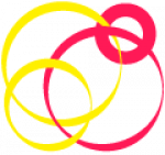 Images de spirales rouges et jaunes entrelacées